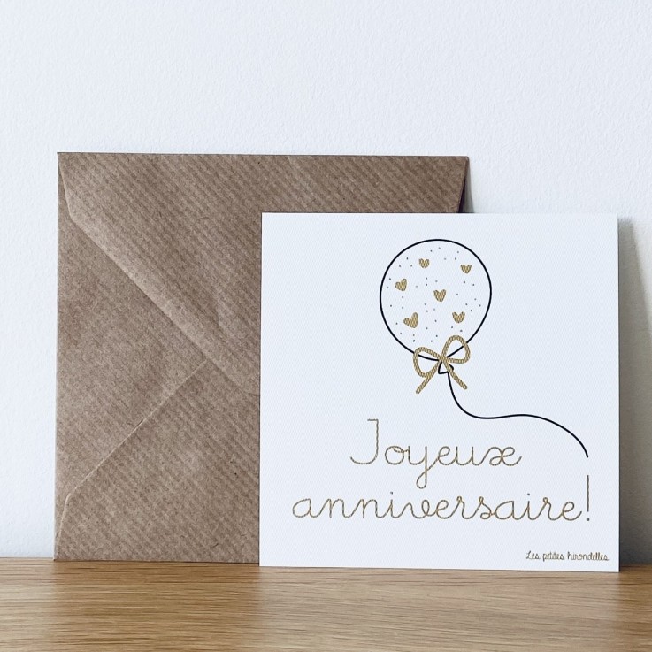 Carte de correspondance - Joyeux Anniversaire