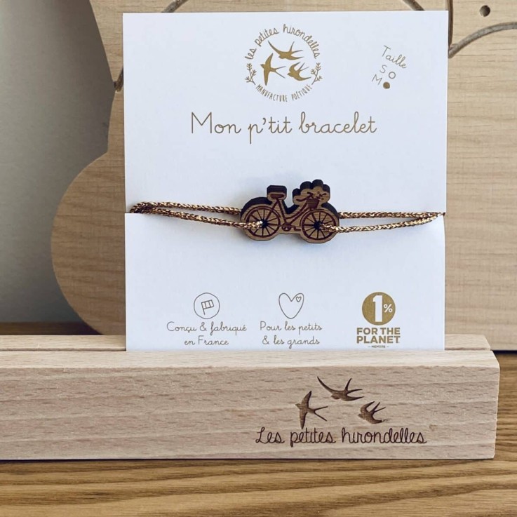 Bracelet en bois - Vélo bucolique