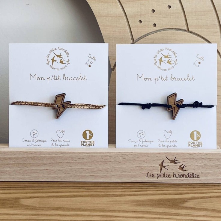 Bracelet en bois - Eclair