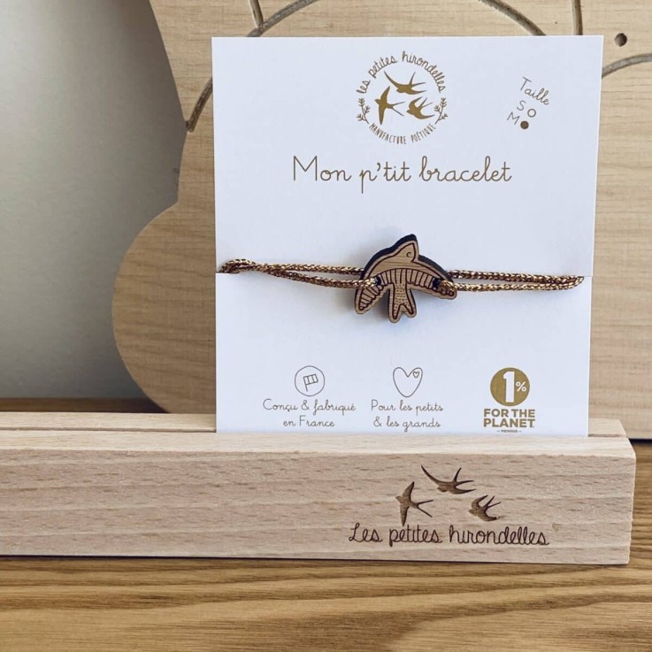 Bracelet en bois - Hirondelle