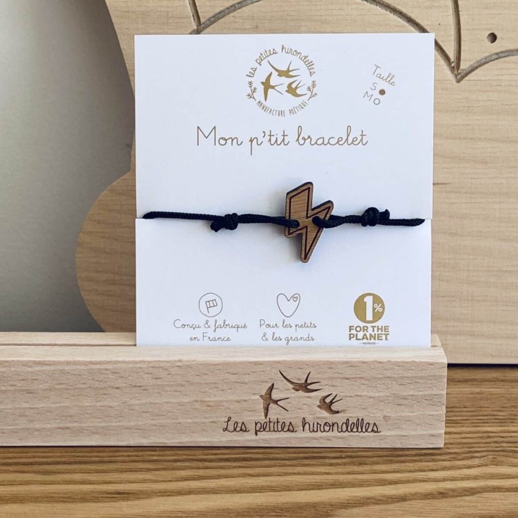 Bracelet en bois - Eclair