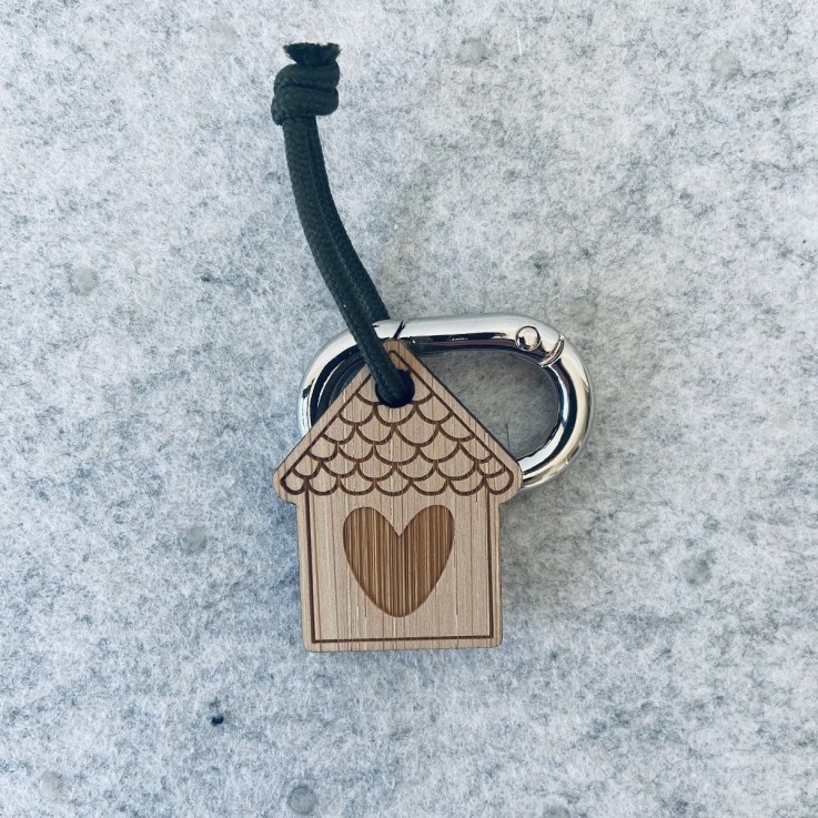 Porte-clés en bois - Maison