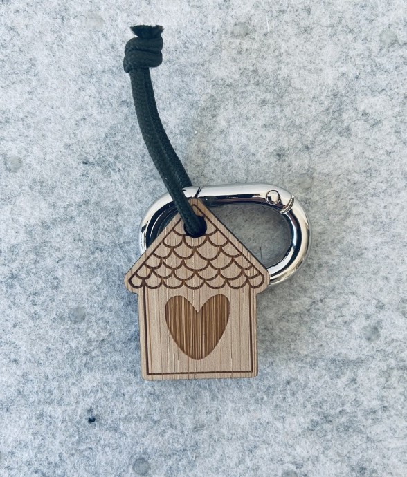Porte-clés en bois - Maison