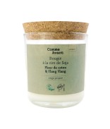 Bougie parfumée à la cire de soja - Fleur de coton & Ylang ylang
