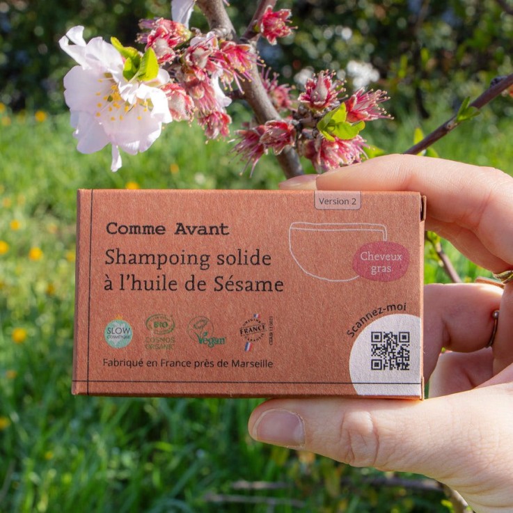 Shampoing Solide Pour Cheveux Gras Bio V2
