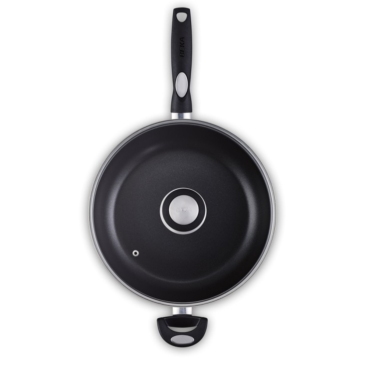 Sauteuse avec couvercle Pro induc 28 cm en aluminium