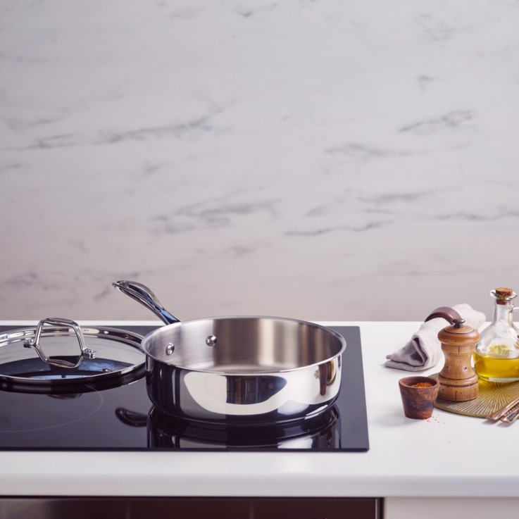 Sauteuse Chef en inox 24 cm en acier