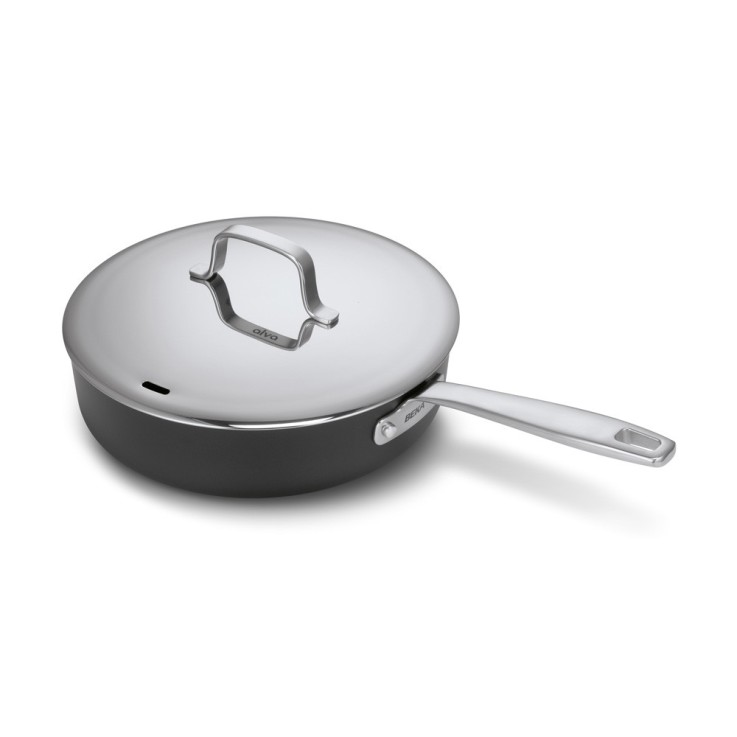 Sauteuse en aluminium 2 anses avec couvercle 24 cm Maestro en acier