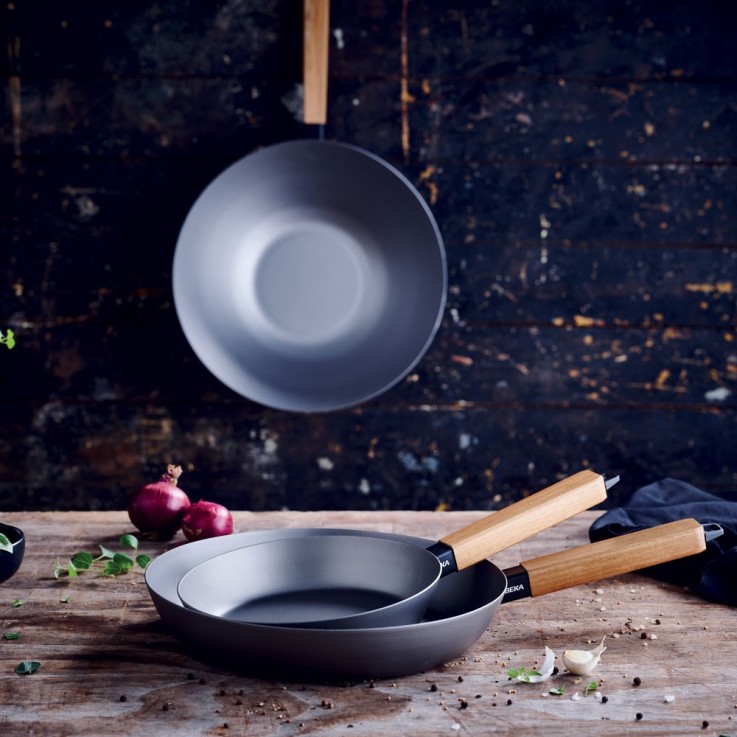 Poêle wok Nomad 20 cm en acier