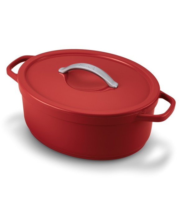 Cocotte ovale rouge 31 cm 6...