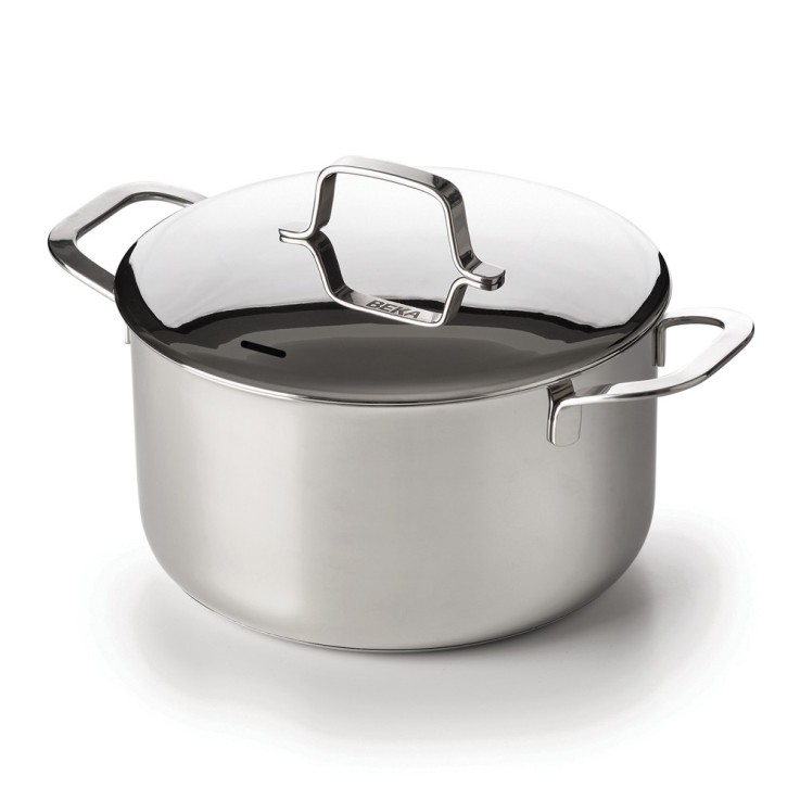 Faitout avec son couvercle Maestro 20 cm en inox en acier inoxydable (inox)