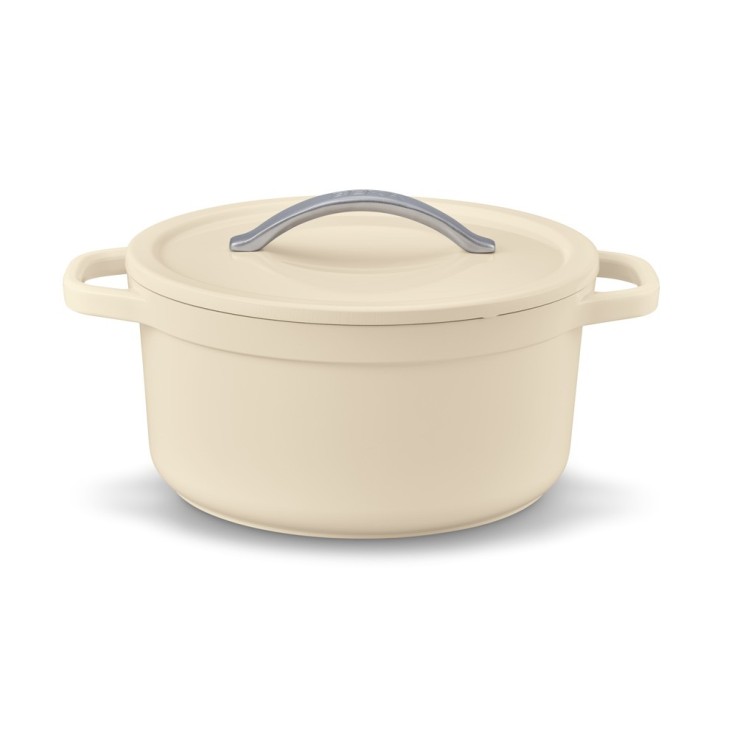 Cocotte ronde beige 24 cm 4.5 L en aluminium