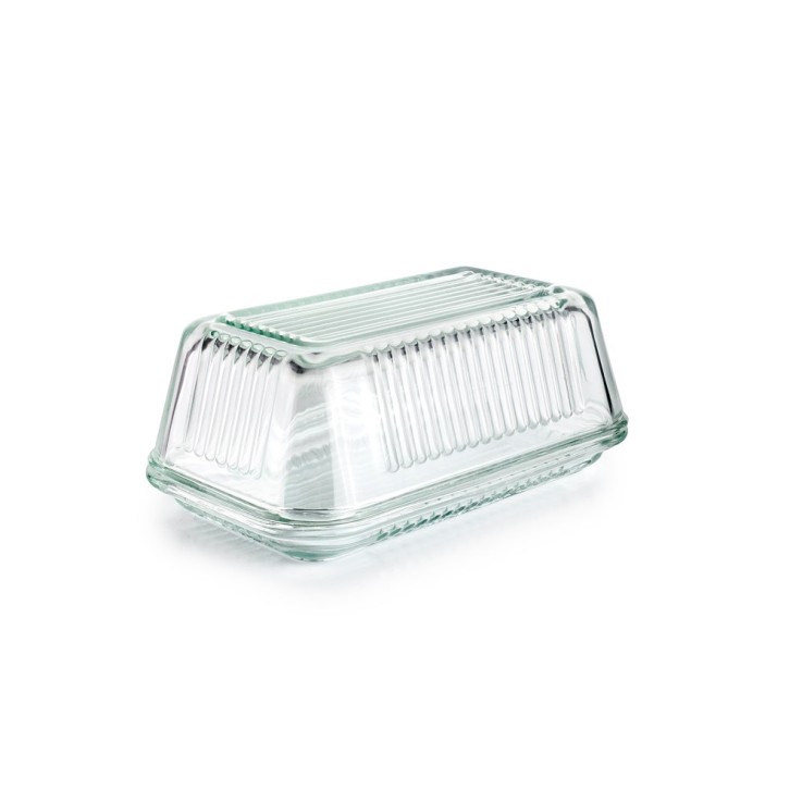 Beurrier verre vintage 17x10 cm