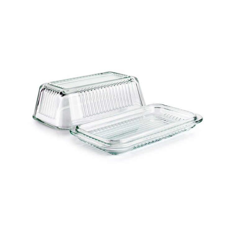 Beurrier verre vintage 17x10 cm