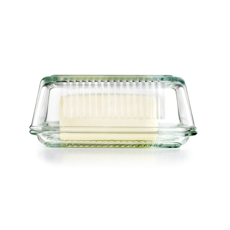 Beurrier verre vintage 17x10 cm