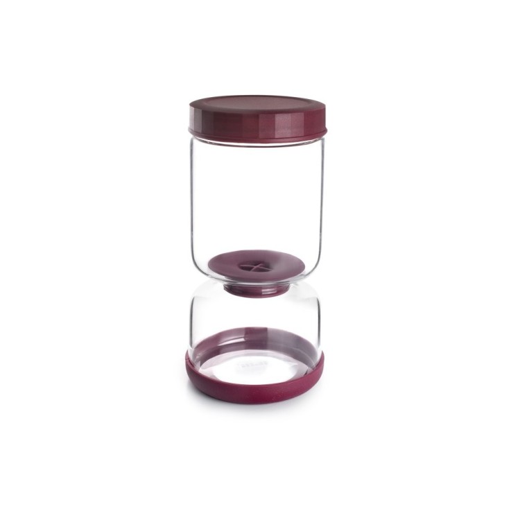 Bocal égouttoir à cornichon 1,35L en verre borosilicate