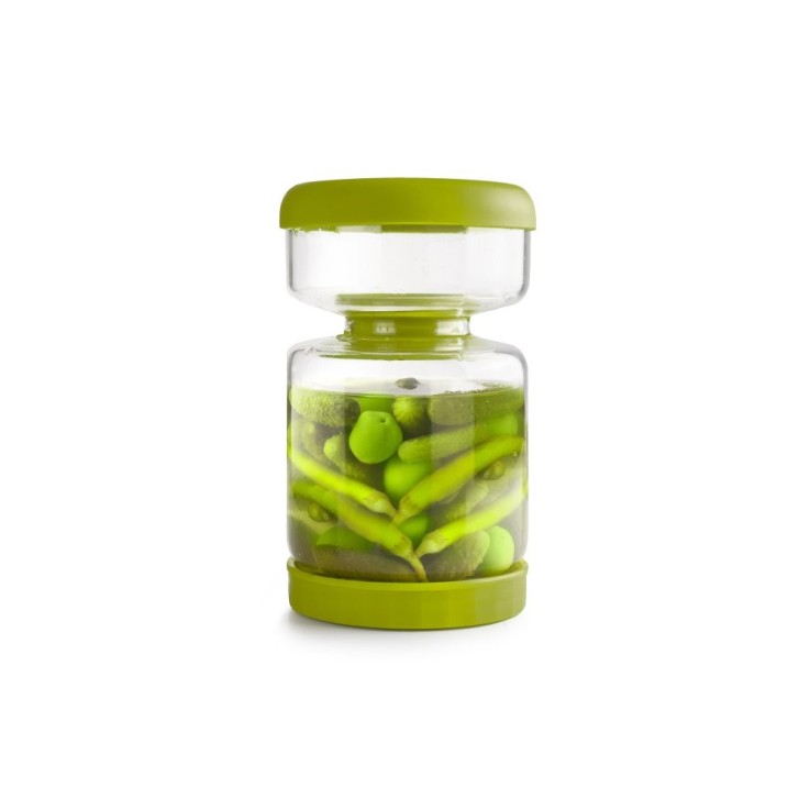 Bocal égouttoir à cornichon 1L en verre borosilicate