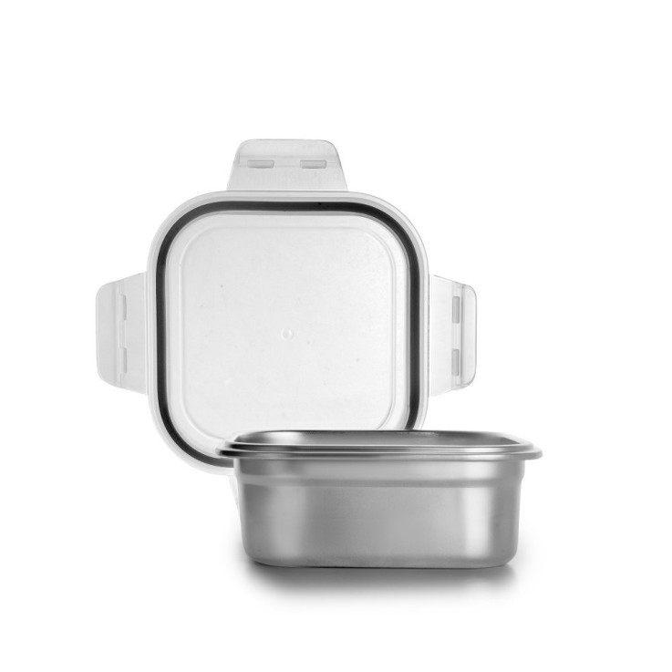 Boîte en inox carré Keepklin 800 ml en acier inoxydable (inox)