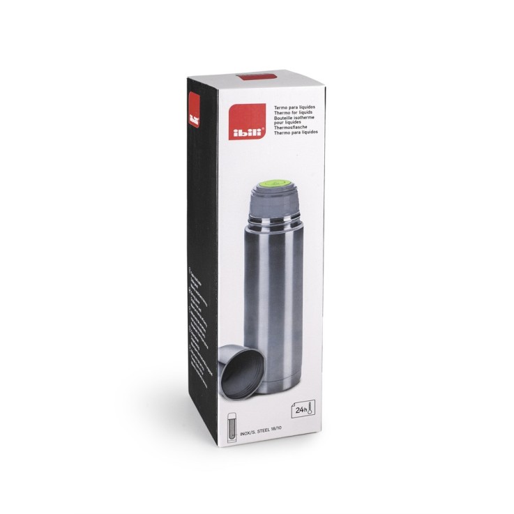 Bouteille isotherme inox 1L en acier inoxydable (inox)