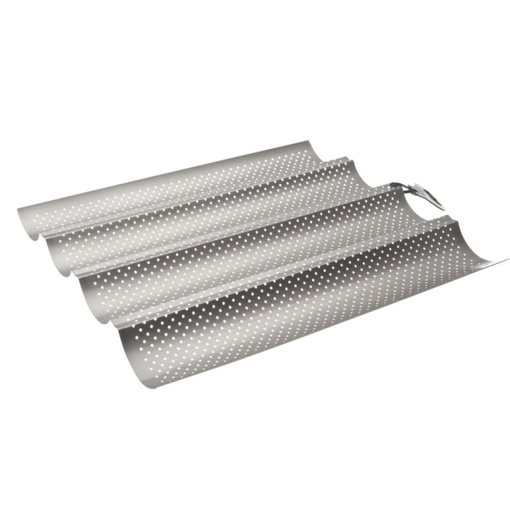 Plaque de 4 baguettes / tuiles en acier