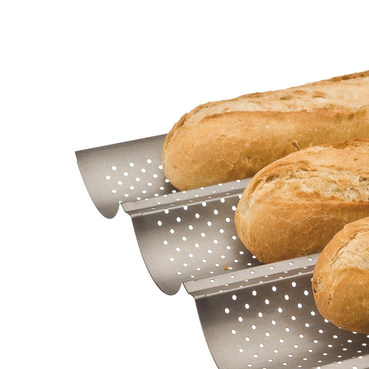 Plaque de 4 baguettes / tuiles en acier