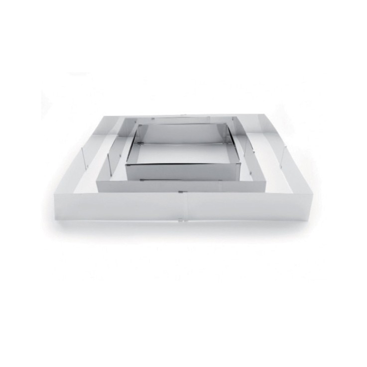 Moule extensible rectangulaire 24-46 cm en acier inoxydable (inox)