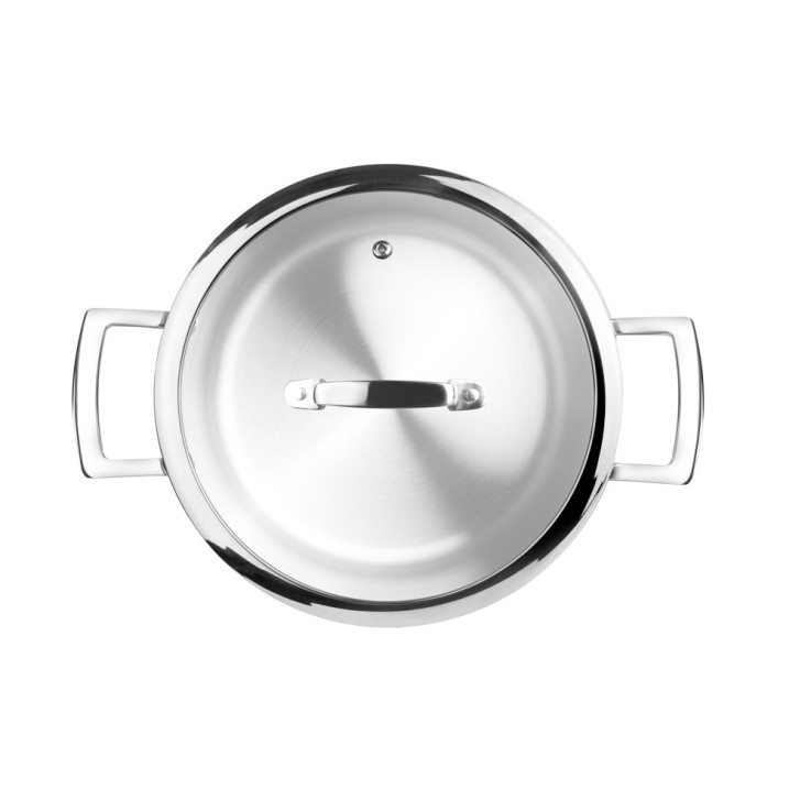 Poêle profonde avec poignées triply 24 cm en aluminium