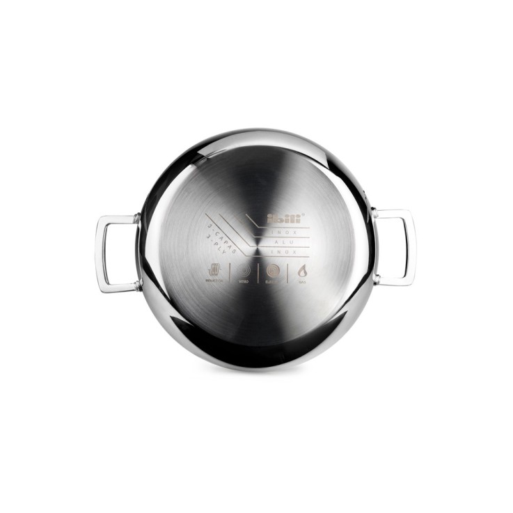 Poêle profonde avec poignées triply 24 cm en aluminium
