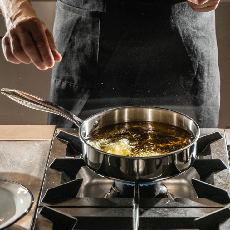 Sauteuse avec couvercle Triply Natural 28 cm en aluminium