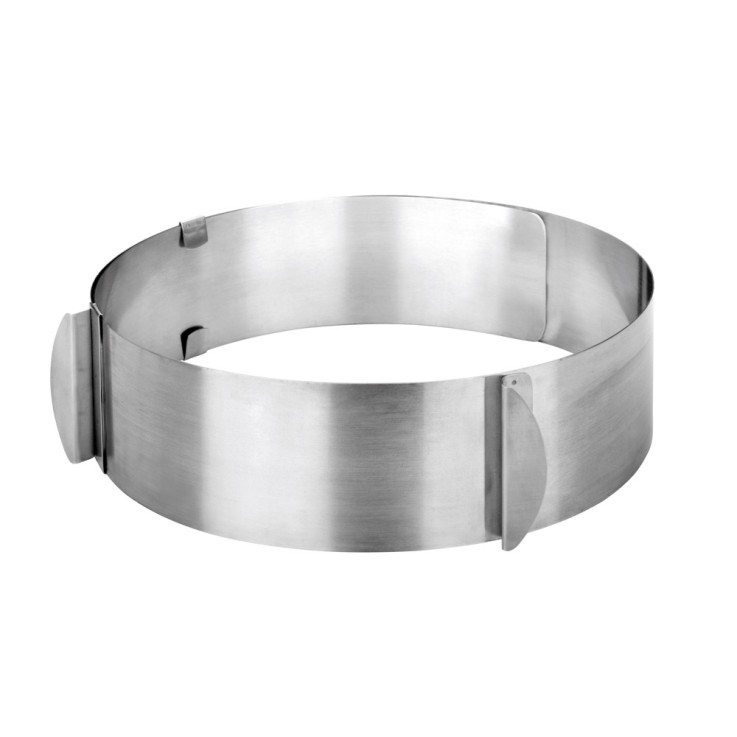 Cercle extensible 16-30 cm en acier inoxydable (inox)