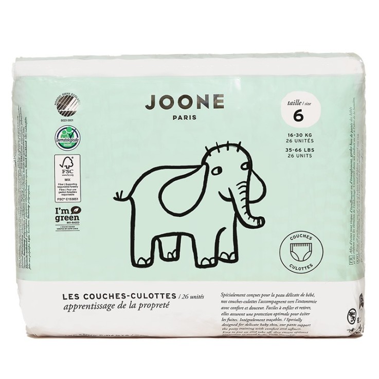 Couches-culottes Malo - Taille 6 (16 à 30 kg) – 26 couches - Matières d’origine naturelle