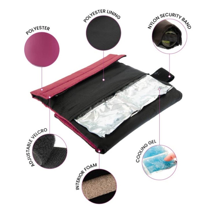 Pochette réfrigérante avec feuille anti-goutte Bordeaux - Fresh