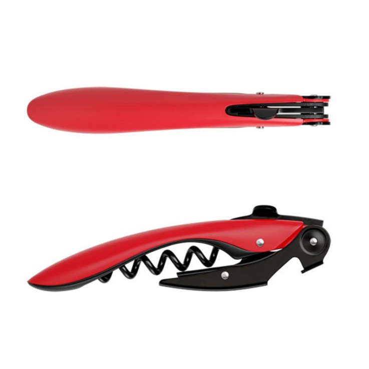 Tire-bouchon double levier high tech Rouge - Pop