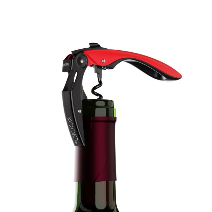 Tire-bouchon double levier high tech Rouge - Pop