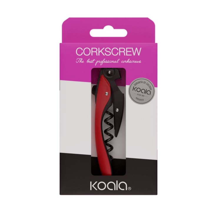 Tire-bouchon double levier high tech Rouge - Pop