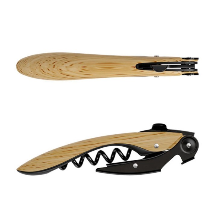 Tire-bouchon double levier high tech Bois - Pop