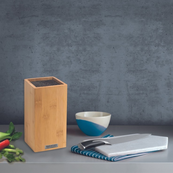 Bloc bois clair & tiges spaghetti noires - Bloc universel