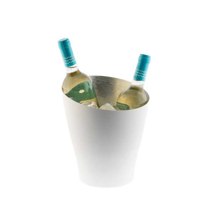 Seau à glace en métal 2 bouteilles (5 L) - Alloy Blanc