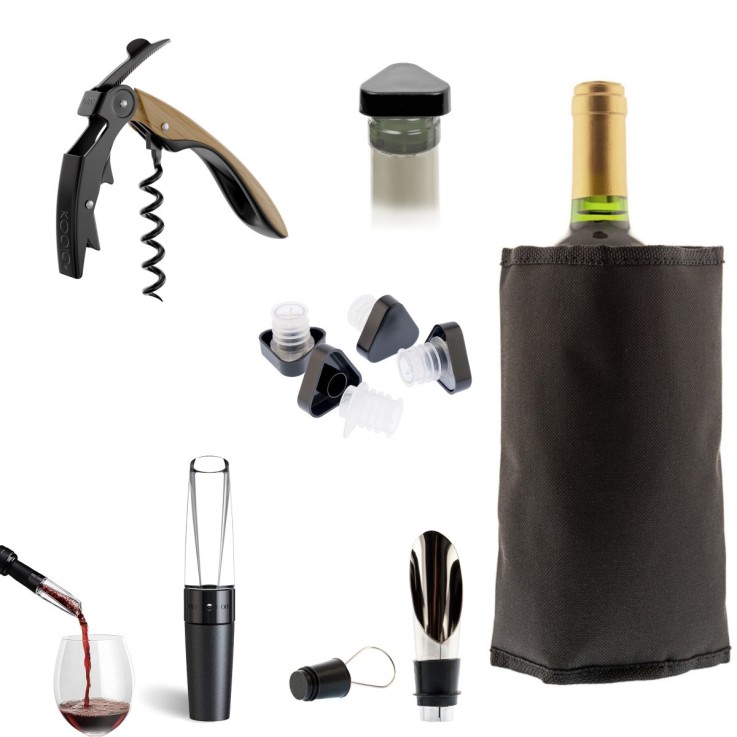 Set prestige 6 pièces pour dégustation des vins - Noir - Apérifun