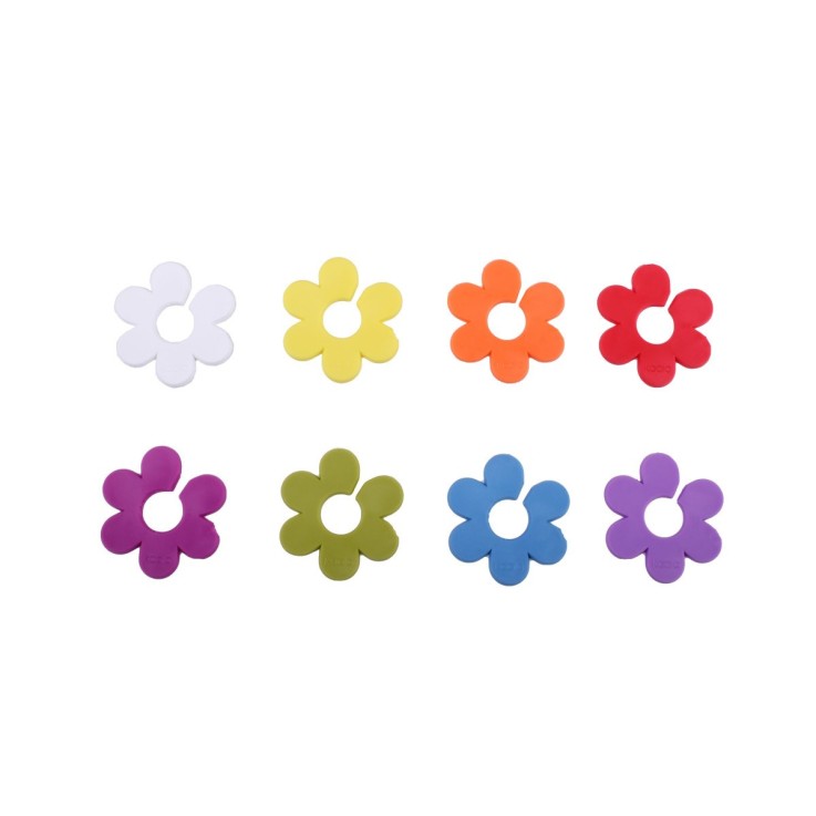 Lot de 8 marqueurs de verre daisy - Tag
