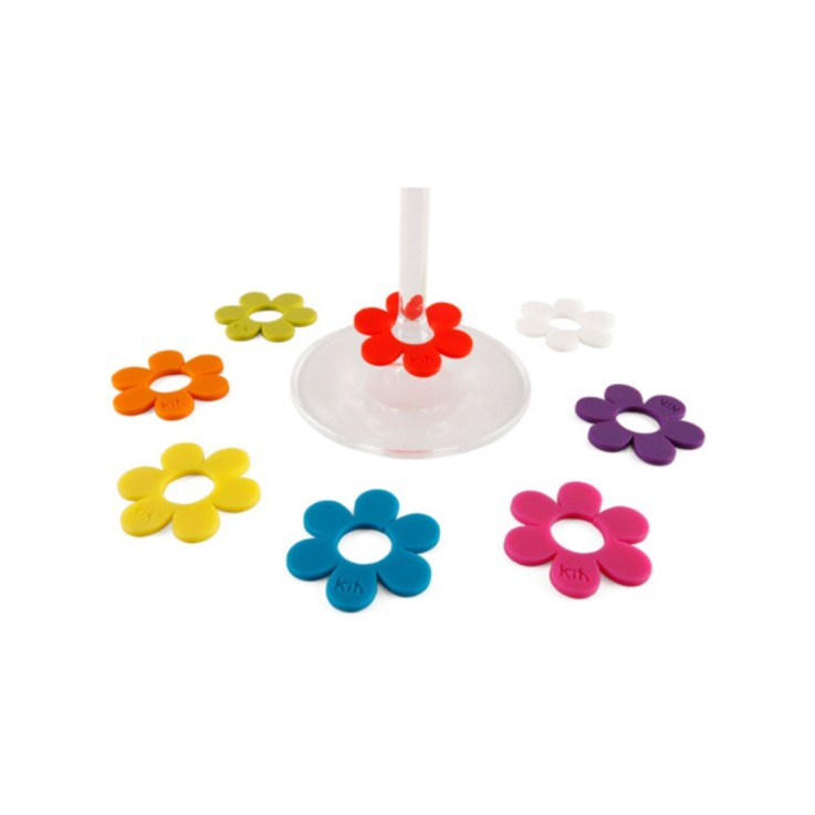 Lot de 8 marqueurs de verre daisy - Tag