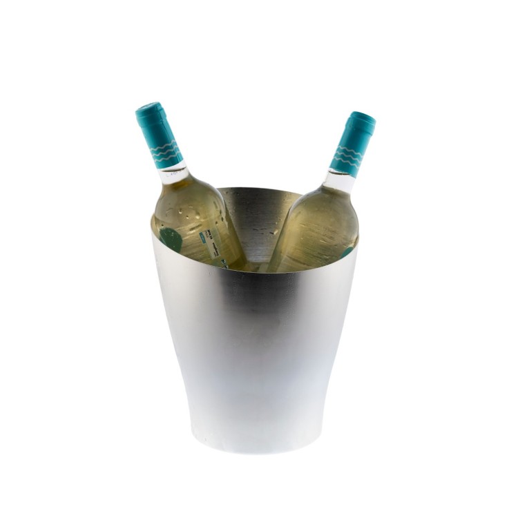 Seau à glace en métal 2 bouteilles (5 L) - Alloy Argent