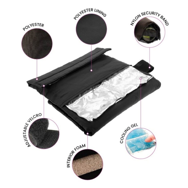 Pochette réfrigérante avec feuille anti-goutte Noir - Fresh