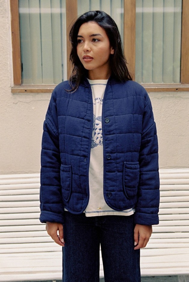 Veste mi-saison Maia bleu Coton Bio