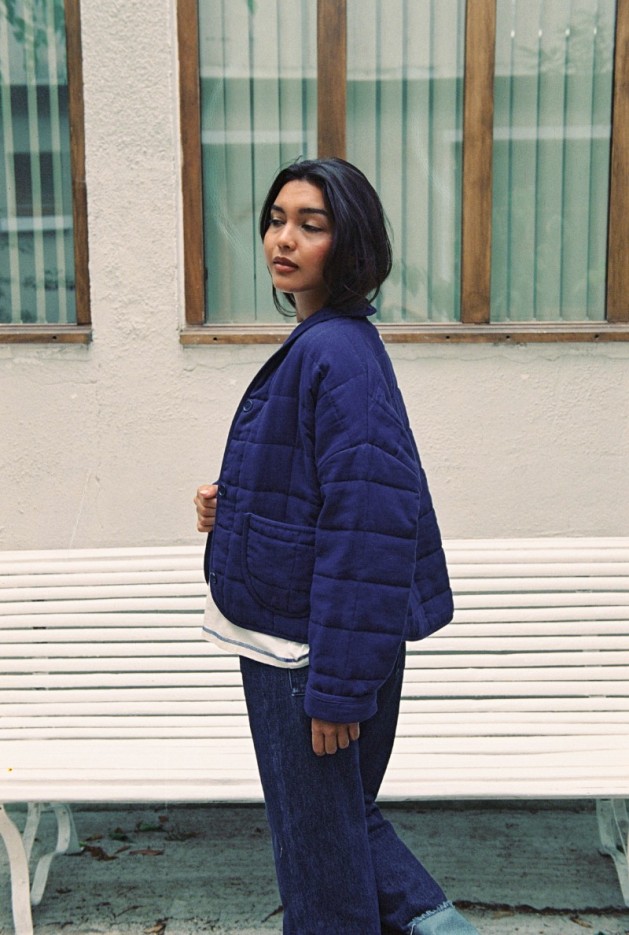 Veste mi-saison Maia bleu Coton Bio
