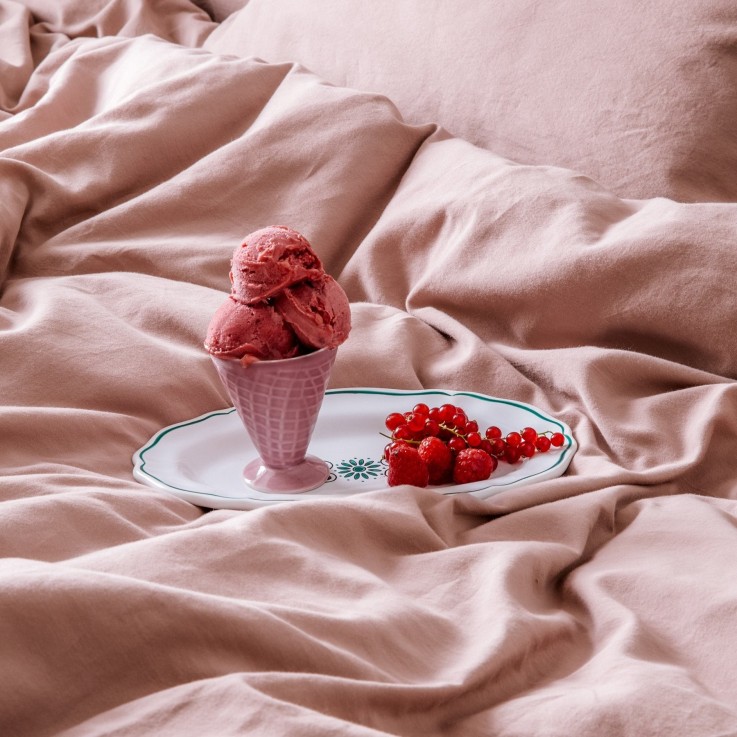 Housse de Couette adulte Satin de Coton Bio lavé