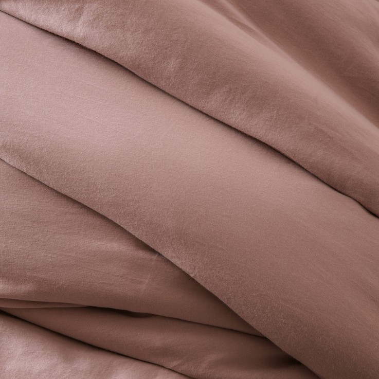 Housse de Couette adulte Satin de Coton Bio lavé