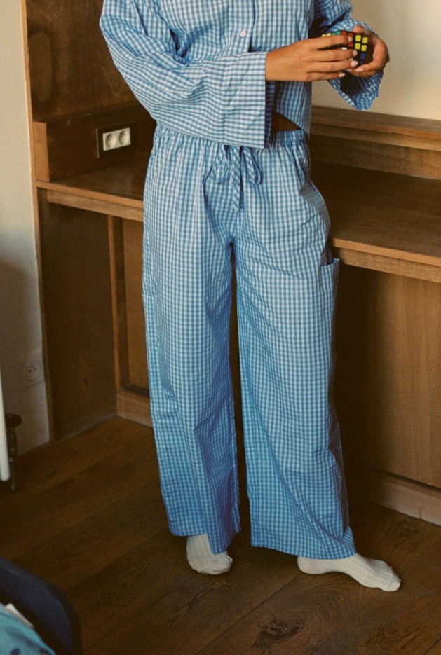 Pantalon Diana à carreaux Coton Bio