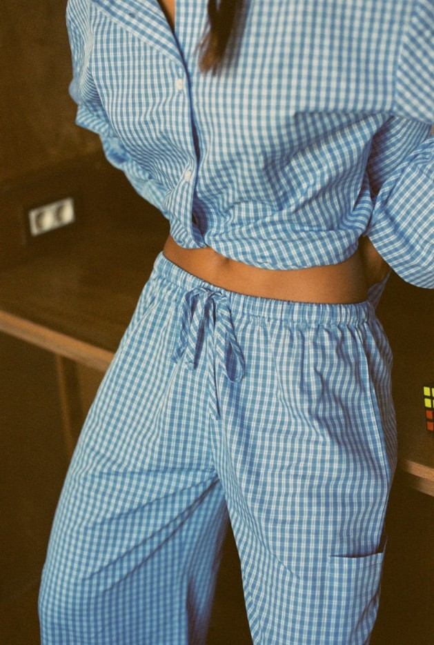 Pantalon Diana à carreaux Coton Bio