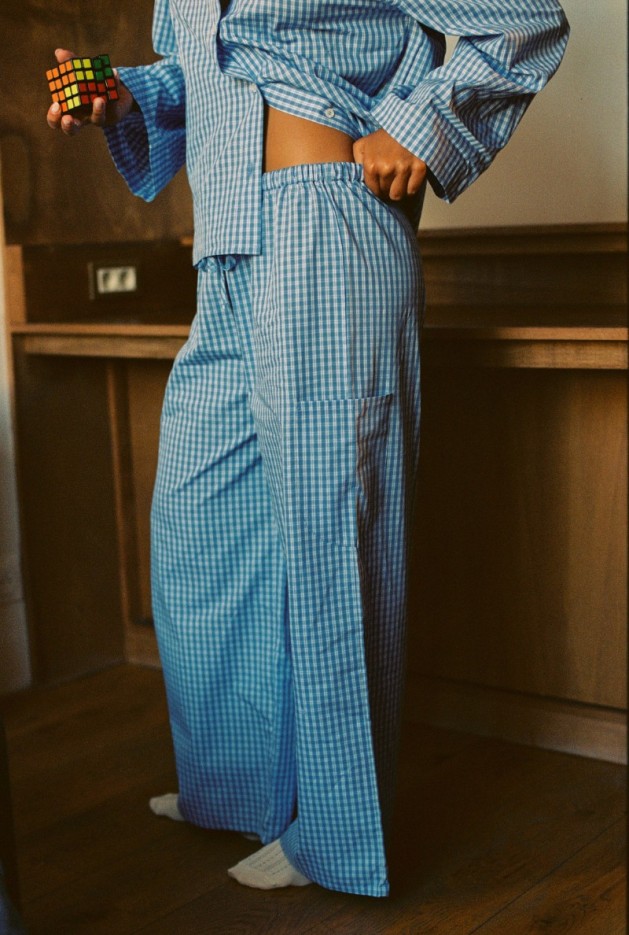 Pantalon Diana à carreaux Coton Bio